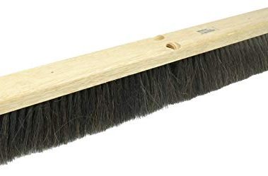 Weiler 42001 18" Block Size, Black Horsehair Fill, Fine Sweep Floor Brush, Natural