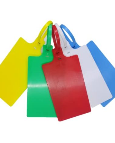 Plastic Seals Shipping Tags Logistics Use Big Sign Tie Large Label Tie, 255mm Total Length, Package of 100pcs (5 Colors Mixed)