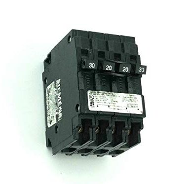 SIEMENS Quadplex Two Double Pole 30 Amp Outside Two Double Pole 20 Amp Inside Circuit Breaker (Q23020CT2)