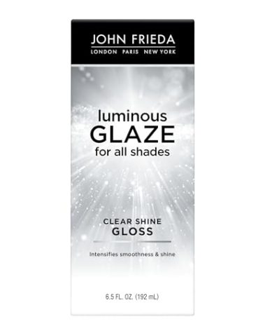John Frieda Luminous Glaze Clear Shine Gloss, Anti-Fade, Color Enriching Gloss, Safe for Color Treated Hair, 6.5 Ounces