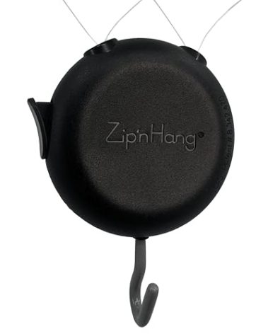 Zip 'n Hang Adjustable Valentines and Easter Decor Wreath Door Hanger | Over The Door Hook for Front or Storm Door, Glass & Screen | Damage-Free | Easy to Use | No Nails or Tape Needed