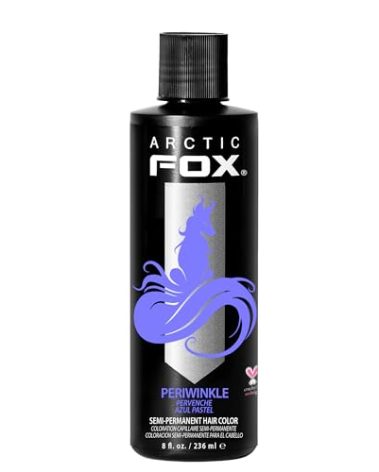 ARCTIC FOX Vegan and Cruelty-Free Semi-Permanent Hair Color Dye (8 Fl Oz, PERIWINKLE)