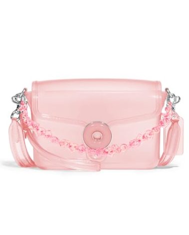 FASTFAIRY Summer Jelly Tabby Clear Bag: PVC With Adjustable Strap Crossbody Shoulder Wristlet Purse - For Y2K Style Gen Z Women - Stadium Concert Beach Party