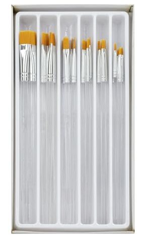 Brushes Paint TAKLON Clear Choice Flat Value Set of 24