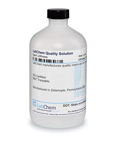 LabChem LC242701 Sodium Hydroxide Solution, 0.1N (0.1M), 500 mL Volume