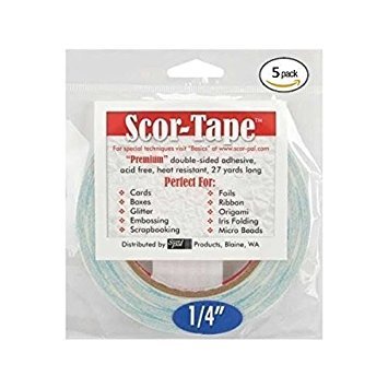 Scor-Tape 1/4" X 27yds (5 Rolls) (Original Version)
