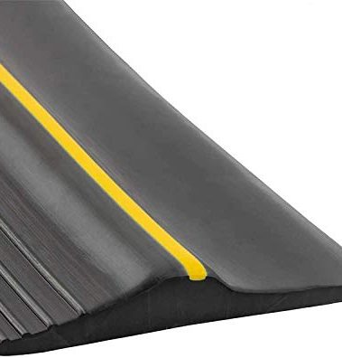 Papillon Universal Garage Door Bottom Threshold Seal Strip,Weatherproof Rubber DIY Weather Stripping Replacement, Not Include Sealant/Adhesive (16Ft, Black)