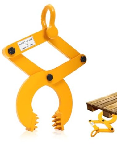 kuailebuy Pallet Puller,1T/2205 LBS Capacity Pallet Jack Puller,Heavy Duty Single Scissor Clamp for Forklift Chain,Pulling Pallets,5 Inch Jaw Opening