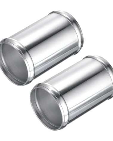 DMiotech 2Pack (63mm/2-1/2" OD x 60mm ID) 6061 Aluminum Hose Joiner 4" Length Intercooler Pipe Connector Air Intake Tube with Bead Roll
