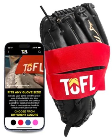 TOFL Baseball Glove Wrap Band for Break-in, Shaping & Glove Care | Baseball Glove Accessories for Men’s, Women’s, Adult & Youth Mitts