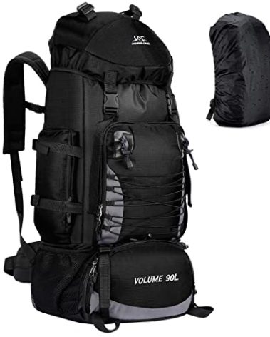 Hiking Backpack with Rain Cover, 90L Camping Backpack, Lightweight Travel Daypack for Hiking Climbing Camping Touring