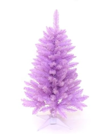 Small Christmas Tree 4FT Artificial Desktop Xmas Tree for Holiday Decor 161 Branch Tips,Purple