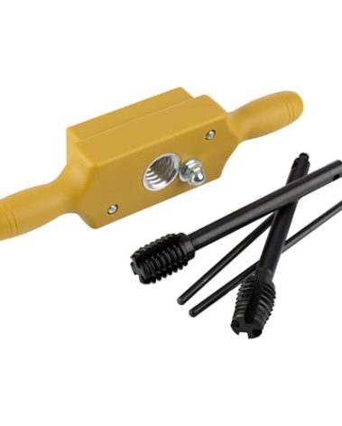 Tap and Die Set - 3/4 Inch x 6TPI Jig Dowel Thread Tap Kit Cuts Male and Female Wooden Threads with Two-Handed Thread Box, Bottoming Tap, Steel Cutters and Aluminum Wear Fittings by Kings County Tools