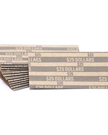 Sacagawea Dollar Coin Wrappers, 1,000 Flat Striped Coin Wrappers/Coin Rolls for Sacagawea Coins