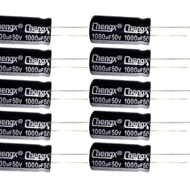 1000uF 50V 13X25mm +/-20% -40 to +105°C 10PCS Aluminum Electrolytic Capacitors,1000MFD