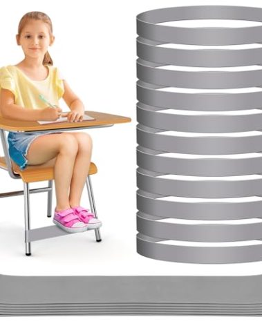 20 Pack Chair Bands for Kids with Fidgety Feet, ADHD Tools for Kids, ROOKEA Sensory Room Must Haves for Adhd Kids Fidget Chair Bands Autism Classroom Must Haves ADHD Tools for Classroom Home Chairs