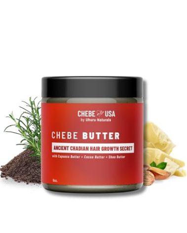 ChadianChebe™ Hair Growth Butter (8oz) | Authentic African Hair Butter from Chad for Thick, Long Hair | Herbal Moisture & Breakage Repair Cream