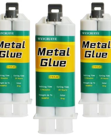 Metal Repair Glue, Muffler Repair kit, Epoxy Adhesive, Liquid Weld for Metal, for Stainless Steel, Plastics, Aluminum, Welding Metals to Metals Glue, high Strength，Heat and Water