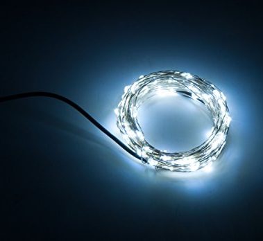 Karlling USB Plug in LED Fairy Lights,2 Packs of 50 LED Bulbs 16 Ft Silver Wire Waterproof Starry String Lights for Bedroom Patio Garden Party Wedding Commercial Lighting (White)