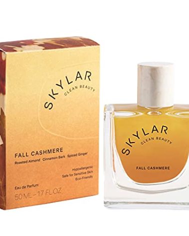 Skylar Fall Cashmere Eau de Parfum - Hypoallergenic & Clean Perfume for Women & Men, Vegan & Safe for Sensitive Skin - Spicy Gourmand Perfume with Notes of Cinnamon, Almond & Ginger - 50mL /1.7 Fl oz