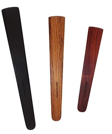 3-Piece Wood Kitchen Utensil Set: 3 Thin Wood Cooking Spatulas. Multipurpose wooden spatula set, great for flipping, sauteing, tasting, stirring. Handmade Wooden Utensils Set, Made in USA - EJB