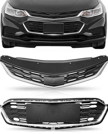 UnayKolb 2PCS Front Bumper Grill Upper And Lower Grille For Chevy Chevrolet Cruze 2016 2017 2018 EB14852764