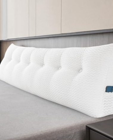 ZOEMO Large Bolster Triangular Headboard Wedge Backrest Positioning Support Bed Rest Reading Pillows Headboard Wedge Pillows for Day Bed with Removable Cover