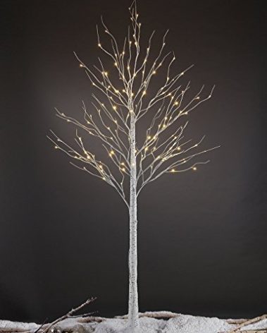 LIGHTSHARE 8FT 132 LED Birch Tree,Home,Festival,Party,Christmas,Indoor and Outdoor Use,Warm White