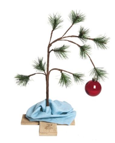 ProductWorks 24" Charlie Brown Christmas Tree with Linus's Blanket Holiday Décor, Classic Ornament