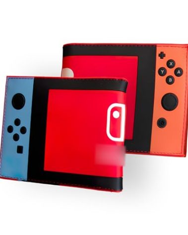 Retro Gamepad-Inspired Boys Wallet - Silicone Surface Material with Classic Game Gamepad Design, Multiple Card Slots and Coin Pocket - Video Game Kids Wallet in Red and Blue -1 PACK
