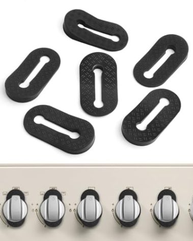 Silicone Stove Knob Safety Locks - Child Proof Oven Knob Locks (6 Pack)]