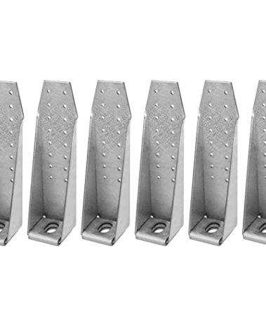 6 PCS Deck Tension Tie Bracket,11 Gauge (Thick 3 mm) Heavy Duty Holdown Bolted Supports for Shearwall,Wood Deck or Light Steel House