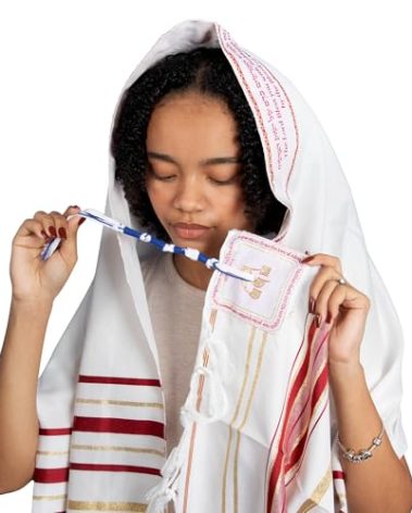 HalleluYAH Messianic Tallit Prayer Shawl 72"x 22" with Bag For Men & Women | Designed in Israel
