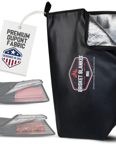 Brisket Blanket™ - BBQ Blanket for Resting Meat | Heavy Duty Insulated Smoker Bag with Wide Mouth | Reusable BBQ Accessories for Brisket, Pork, Turkey | Meat Warmer & Gift for Men, Grilling & Smoking