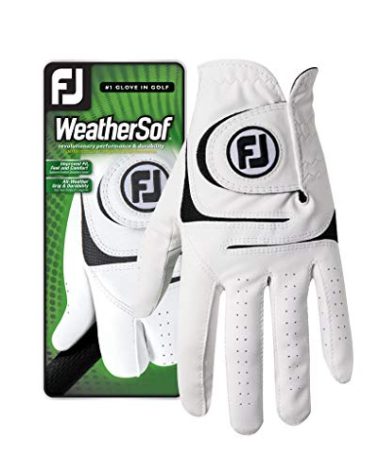 FootJoy Men's WeatherSof Prior Generation Golf Glove White Medium, Worn on Right Hand