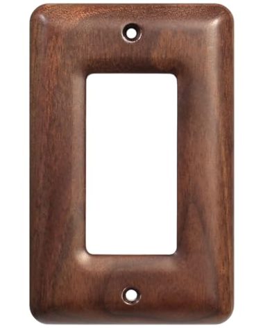 YDJSA North American Walnut Switchplates and Outlet Covers Decorative Solid Wood Light Switch Cover for Stylish Décor