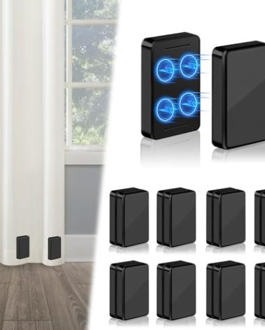 ANGAR 16pcs Outdoor Curtain Weights, Upgraded Heavier-Duty Waterproof Curtain Magnets Weights Outdoor, for Home Patio Drapery, Shower, Flags, Tablecloth to Stop Heavy Wind, Black