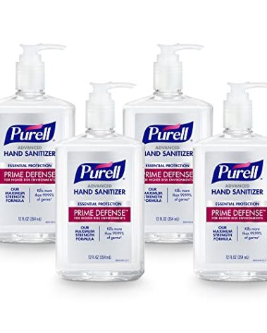 Purell Prime Defense Advanced Hand Sanitizer, Essential Protection, 12 fl oz Pump Bottles (Pack of 4) - 3699-06-EC2