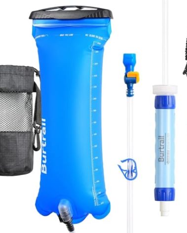 Burtrail Gravity Water Filter Pro, Versatile Water Purifier Camping with 0.01-Micron Water Filter Straw, 3L Gravity Bag, Survival Gear for Hiking, Backpacking, and Emergency Preparedness