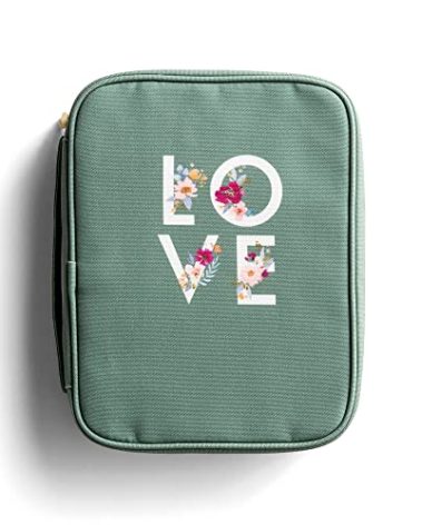 Dayspring Studio 71 - Green Canvas Love Bible Cover with Zipper (J7419)