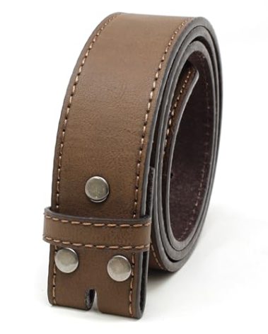 BC Belts Leather Belt Strap with Vintage Distressed Texture 1.5" Wide with Snaps (Dark Brown-XS)