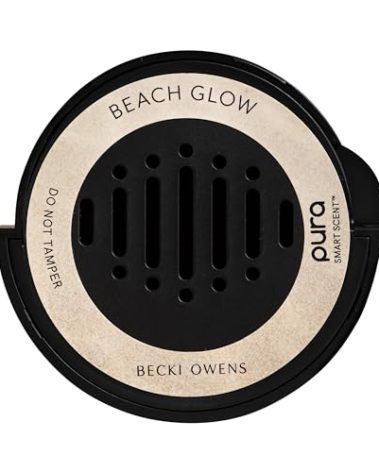 Pura and Becki Owens - Car Scent Refill for Diffusers - Premium Fragrance for Smart Diffuser - Long-Lasting Spring & Summer Car Accessory - Up to 30 Days of Scent - Beach Glow