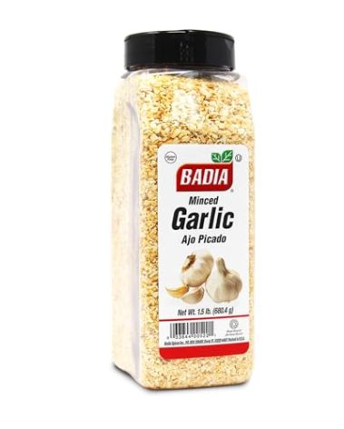 Badia Garlic Minced, 1.5 Pound - All-Natural, Non-GMO, Dehydrated Garlic Seasoning