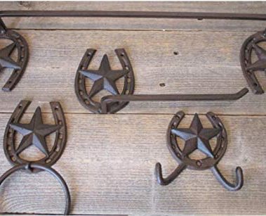 4 Piece Star Horseshoe and Star Bathroom Set