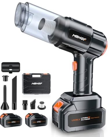 MBNGF Car Vacuum Portable Cordless, 35000PA High Power Suction & Blower, Wireless Handheld Vacuum Cleaner for Car, Home, Office, Pet(Abyssal Black)