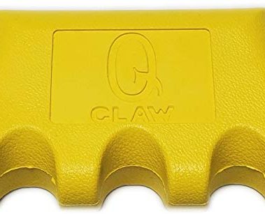 Q-Claw QCLAW Portable Pool/Billiards Cue Stick Holder/Rack - 3 Place - Yellow