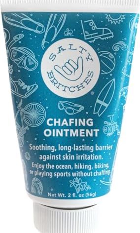 Salty Britches Waterproof Anti Chafing Ointment, Chafing Gel, Half Marathon Essentials, Anti-Chafe, Military Gear Essential, Running Essentials, Gifts for Runners - Rose Scented - 1pk