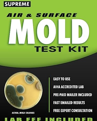 Supreme DIY Air & Surface Mold Test Kit - Pre-Paid Return Mailer & Expert Consultation - Professional Lab Analysis