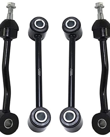Detroit Axle - 4pc Sway Bars for 1997-2006 Jeep TJ Wrangler, 4 Front and Rear Stabilizer Sway Bar End Links 1998 1999 2000 2001 2002 2003 2004 2005 Replacement