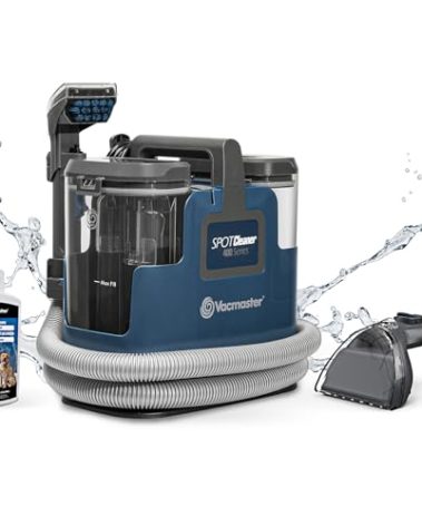 Vacmaster SCB301 400 Series Portable Carpet & Upholstery Spot Cleaner Machine, 15Kpa Power Suction with Versatile Tools for Pets, Area Rugs and Couches